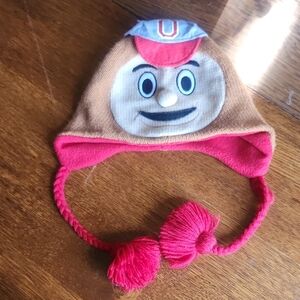Brown and Pink Character Beanie Hat